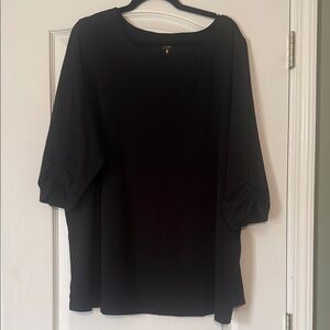 Belle by Kim Gravel Elegant Black Women's Top Size 3X